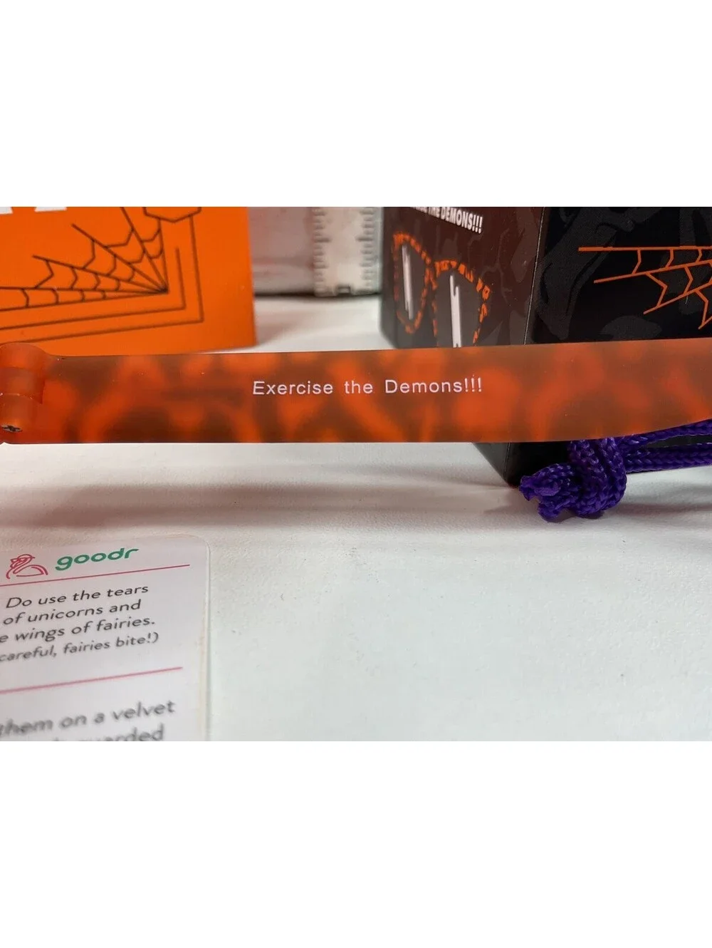 Goodr Exercise The Demons Sunglasses NIB Glow In The Dark